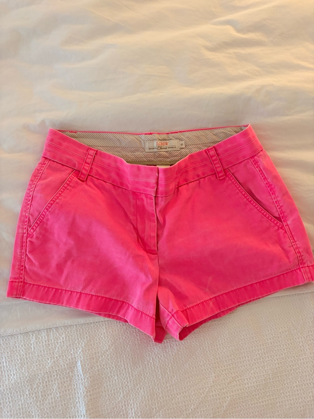 J. Crew Bright Pink Chino Bermuda Shorts